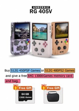 Портативная игровая консоль ANBERNIC RG405V RG353V Android OS Linux HD Simulato