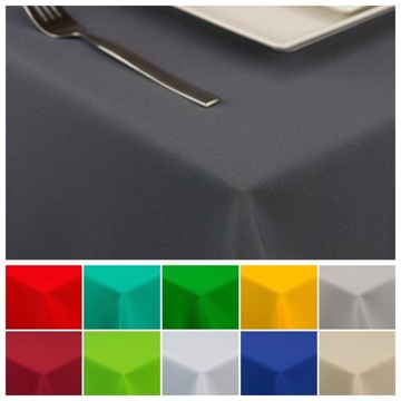 ELEGANCKI GŁADKI OWALNY OBRUS OWAL GRAFIT 120x260