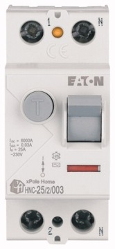 Защита от остаточного тока Автоматический выключатель остаточного тока Eaton 2P 25A 30мА переменного тока