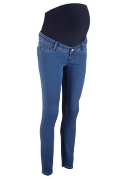 Z5601 DŻINSY CIĄŻOWE Z PASEM SKINNY STRETCH R.50