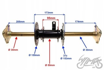 ЗАДНИЙ МОСТ ATV 90 110 КОМПЛЕКТ