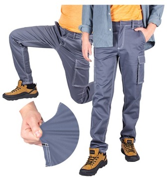 spodnie BHP robocze męskie ELASTYCZNE slim STRETCH XL 52 pas 100/104cm FIRI