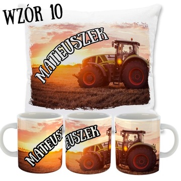 КОМПЛЕКТ ПОДУШКА + КРУЖКА JOHN DEERE TRACTORS ВЫКРОЙКИ