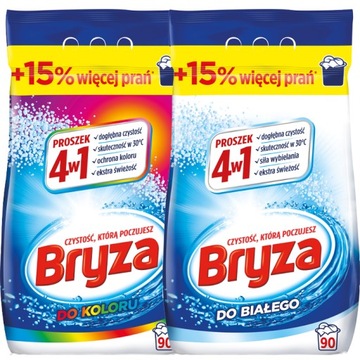 Bryza Proszek do Prania 4w1 Zestaw Color + White