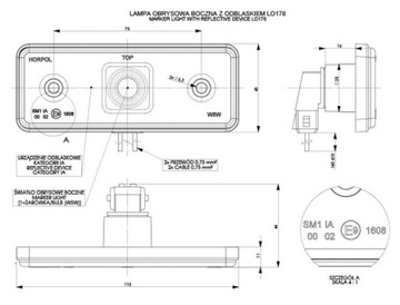 KONTURA LAMPA BOČNÍ VW LT SPRINTER