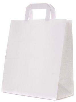 PAPIEROWA torba TORBY 260x140x300 biała do sklepu