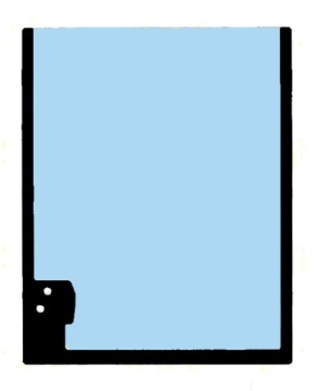 SZYBA PRZEDNIA GÓRNA SITODRUK KOMATSU PC17R-5