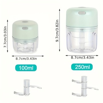 Электрическая чесночница 100/250 мл USB – прочная и долговечная мясорубка