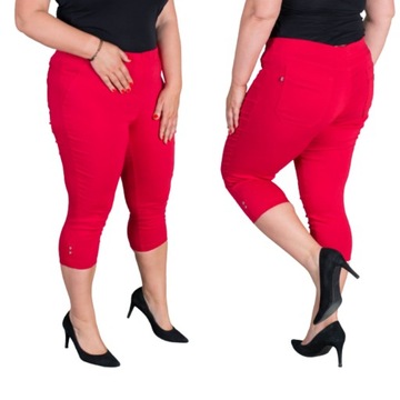 Rybaczki w gumę SWING czerwone Plus Size 42