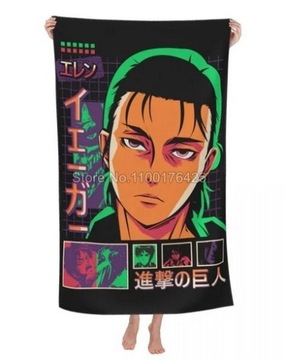 RĘCZNIK PLAŻOWY Z ANIME Attack On Titan 70x140cm