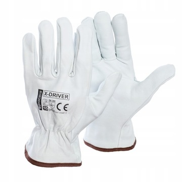 RĘKAWICE ROBOCZE BHP CAŁOSKÓRZANE X-DRIVER r.9