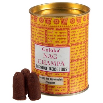 Kadzidełka stożkowe backflow Goloka NAG CHAMPA