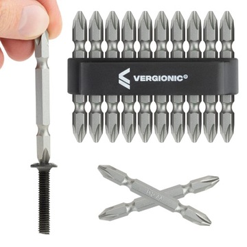 НАБОР НАСАДОК ДЛЯ ДВУХСТОРОННИХ ОТВЕРТОК 10 шт. Бита 65 мм PH2.