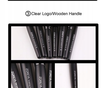 ZOREYA Черный набор кистей для макияжа глаз и лица Cosm