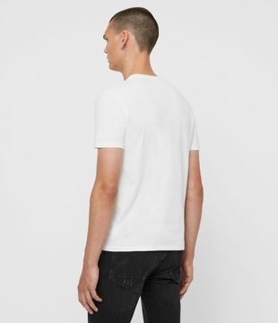 AllSaints biały męski t-shirt regular fit nadruk S