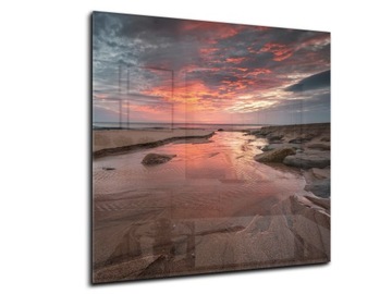 płytki ścienne hartowane kuchnia 50x50 plaża