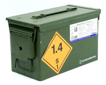 Skrzynia skrzynka metalowa wojskowa 30x15x19