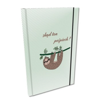 Elegancki Notes Notatnik z gumką A5 192str w kratkę Soft Touch LENIWIEC