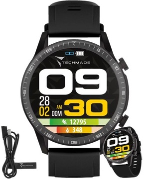SMARTWATCH TECHMADE ROCKS EKG SMS ROZMOWY MENU PL