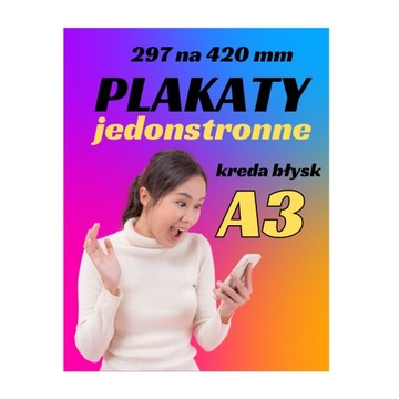 plakaty a3 100 sztuk jednostronne