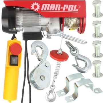 ЛЕБЕДКА ТРОСОВАЯ ЛЕБЕДКА 230В ЭЛЕКТРИЧЕСКАЯ 300КГ ДЛИННАЯ ТРОС 12М + ДИСТАНЦИОННОЕ УПРАВЛЕНИЕ