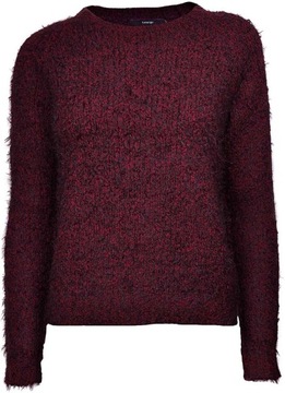 George Mięciutki Ciepły Burgundowy Sweterek Kobiecy Sweter Plus Size 48