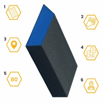 ТРАПЕЦЕИДАЛЬНЫЙ АБРАЗИВНЫЙ БЛОК г 80 СИНИЙ ДЕЛЬФИН