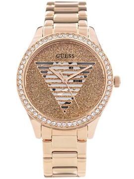 DAMSKI ZEGAREK GUESS GW0605L3 IDOL NA BRANSOLECIE ROSE GOLD Z KRYSZTAŁKAMI