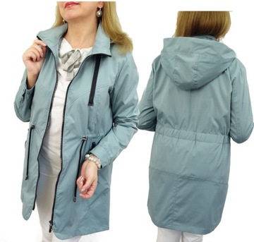 Kurtka Damska Parka Wiatrówka z Odpinanym Kapturem WIWIAN 44 2XL