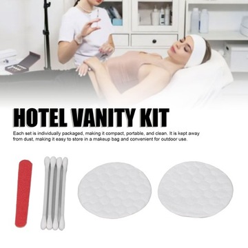 100 zestawów Hotel Vanity Kit Jednorazowe płatki kosmetyczne Waciki R6