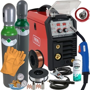 Spawarka 3w1 MIG TECNOMIG 201 SYNERGIA 230v Zestaw