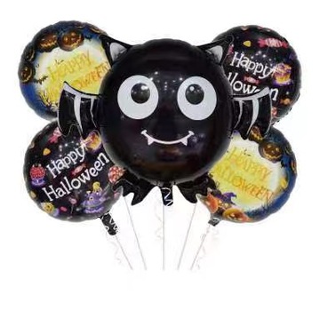 Zestaw balonów halloween 5szt nietoperz