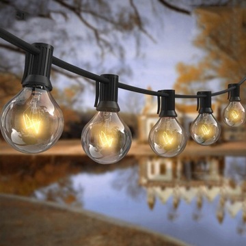 САДОВЫЕ ЛАМПЫ ГИРЛАНДЫ 7,6 м Уличные 25 лампочек