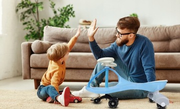 ГРАВИТАЦИЯ ДЛЯ РЕБЕНКА Автотолкач 120 кг СВЕТЯЩИЕСЯ СВЕТОДИОДНЫЕ КОЛЕСА