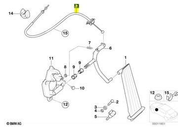 BMW E46 M52 320i 323i 328i Oryga Трос педали газа