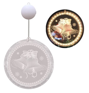 ВИТРАЖНЫЕ КОЛОКОЛЬЧИКИ - СВЕТОДИОДНЫЕ НА АККУМУЛЯТОРНЫХ ПРИСОСКАХ