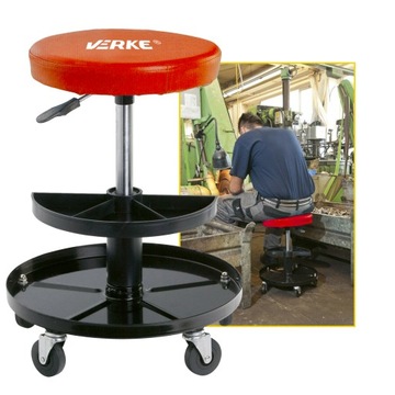 СТУЛ ДЛЯ МАСТЕРСКОЙ ВРАЩАЮЩИЙСЯ СТУЛ СИДЕНЬЕ С КОЛЕСАМИ С НИЖНЕЙ ПОЛКОЙ