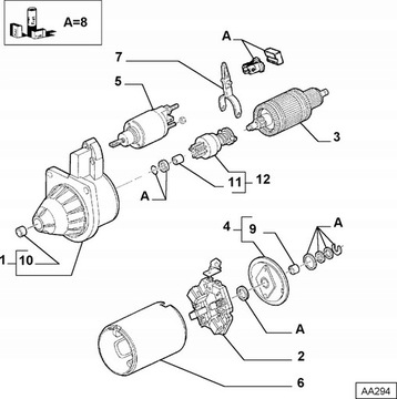 ELEKTROMAGNET STARTÉR PALIO PUNTO 9948243 ORIG.