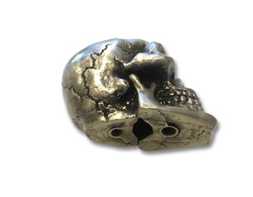 МЕТАЛЛИЧЕСКИЙ ЧЕРЕП ОРНАМЕНТ СТАРЫЙ ШКОЛЬНЫЙ ЧЕРЕП УКРАШЕНИЕ