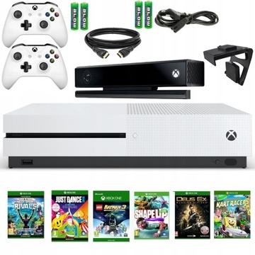 SUPER KONSOLA XBOX ONE S 500GB + 2XPAD + 6x GRA + KINECT | BOGATY ZESTAW