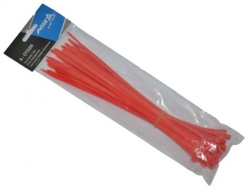 OPASKI TAŚMA TRYTKI ZACISKOWE TRYTYTKI KABLOWE UV CZERWONE 5X250MM 50 szt