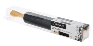 WAŁEK DO CIAST SCANDI SILIKON+DREWNO CZARNY