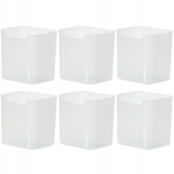 6pcs Plastic Snack Storage Box Freezer Organizer