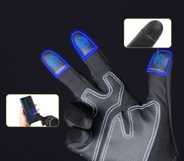 ТЕПЛЫЕ ВЕЛОСИПЕДНЫЕ ПЕРЧАТКИ ЗИМА-ВЕСНА ДЛЯ БЕГА РАЗМЕРА TOUCH. XL