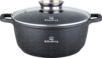 GARNEK MARMURKOWY BRYTFANNA NIEPRZYWIERAJĄCA NON - STICK 28CM 6,5L KLONBERG