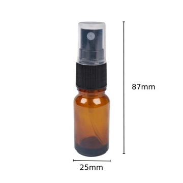Brązowa Butelka Szklana 10 ml z Czarnym Atomizerem do Perfum i Kosmetyków
