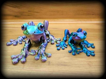ПОДВИЖНАЯ ФИГУРКА ЛЯГУШКА РАЗНЫЕ ЦВЕТА НА ЗАКАЗ 3D ПЕЧАТЬ 16СМ