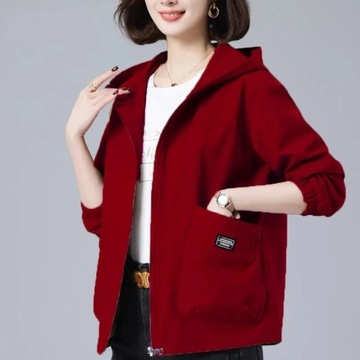 Middle-Aged Mother's Hooded Short Jacket Women's 2