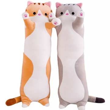 ПЛЮШЕВАЯ ИГРУШКА-МАСКОТ, ДЛИННАЯ КОШКА, ОБЪЯСНИЦА, 90 см, ТОЛЩАЯ ИГРУШКА, ПОДУШКА