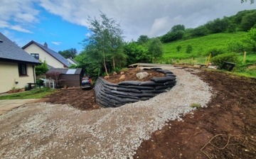 Мешки из нетканого геотекстиля для строительства подпорной стенки